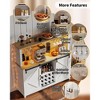 55" Coffee Bar Cabinet with Sliding Door, Power Outlet, LED Light, Drawers & Wine Rack - 4 of 4