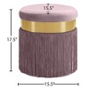 Meridian Furniture,Yasmine Velvet Ottoman/Stool - 3 of 4