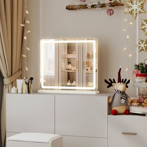 Lyngins Bathroom Mirrors,Rectangle Mirrors with Adjustable LED Lights,Shatterproof Anti-rust Vanity Mirrors for Bathroom,Bedroom - 1 of 4