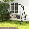 Costway Patio Metal Swing Stand Heavy-Duty A-Shaped Swing Frame with Double Side Bars - 4 of 4