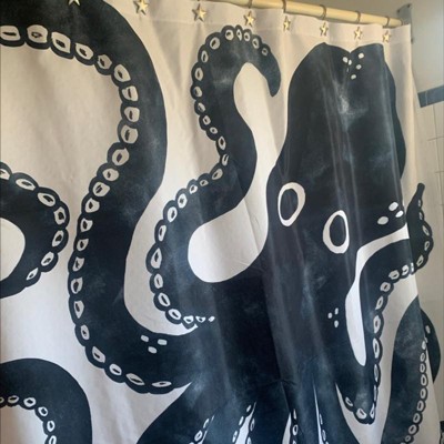 Avenie Minoan Octopus Shower Curtain Black - Deny Designs : Target