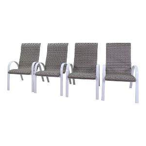 Courtyard Casual Santa Fe Wicker Chair  Set of 4 - 1 of 4