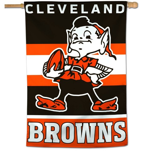 CLEVELAND BROWNS VINTAGE 1960s BROWNIE THE ELF MASCOT NFL FOOTBALL PENNANT