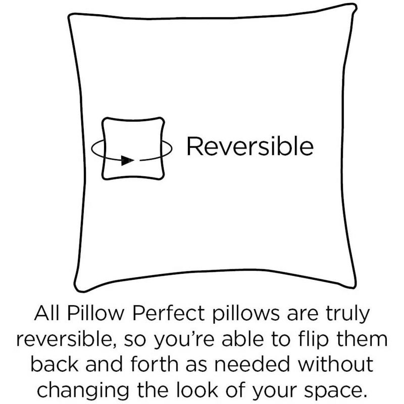 2-Piece Outdoor Wicker Seat Cushions - Topanga Stripe - Pillow Perfect, 5 of 7