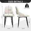DYHOME Dining Chairs Modern Kitchen Chairs Set of 6, PU Leather Restaurant Chairs - 2 of 4
