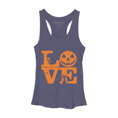 Women's Design By Humans Halloween Love Night Creepy Cute Fun By RedBirdLS Racerback Tank Top