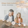 Airsurfer 16.5-Inch Low Profile Ceiling Fan – 7-Blade Flush Mount Fan in Gold with Remote Control, Quiet Motor for Bedroom or Small Spaces - 4 of 4
