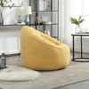 KWPZQEB Bean Bag Chair with Ottoman, Bean Bag Sofa with Padded Foam Filling, Plush Lazy Sofa with Foot Stool for Living Room, Bedroom - 4 of 4
