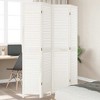 vidaXL Room Divider 4 Panels White Solid Wood Paulownia - 2 of 4