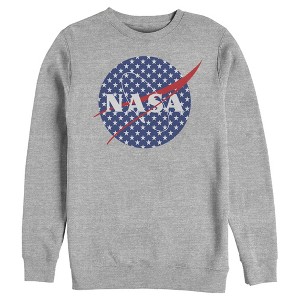 Men's NASA American Flag Stars Logo Sweatshirt - 1 of 3