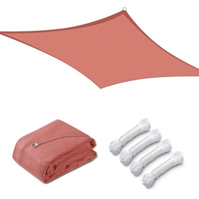 Yescom 12x12 Ft 97% UV Block Square Sun Shade Sail Canopy Outdoor Backyard Garden Pool Red