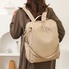 DOMETOUR Backpack Retro Style Backpack Multi-function PU Fashion Bag for Women - 2 of 4
