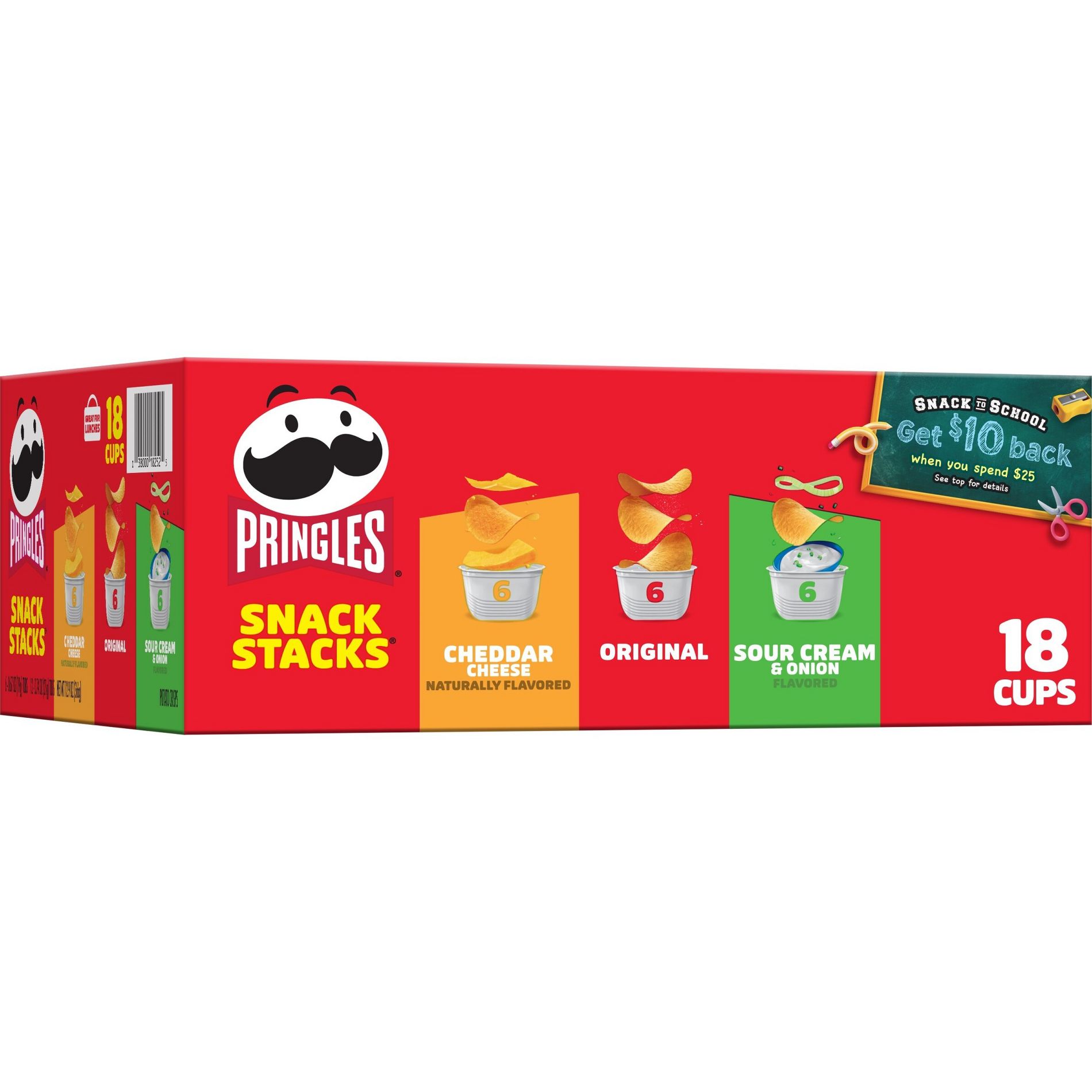 Pringles Snack Stacks Variety Pack Potato Crisps Chips - 12.9oz/18ct