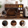 Dog Crate Furniture 47", Large Dog Crate with 2 Drawers and 4 Shelves, Wooden Heavy Duty Dog Crate, Decorative Dog Indoor Kennel Furniture Indoor - 4 of 4