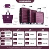 Lyngins 21/25/29 Inch 5 PCs Carry on Luggage Sets with Travel Bag and Toiletry Bag,Suitcases Sets with Spinner Wheels for Family Trips - 3 of 4