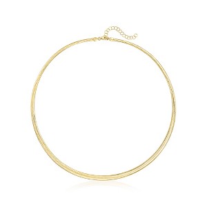 Ross-Simons Italian 10kt Yellow Gold Graduated Flat Mesh Necklace Size 18 - 1 of 3