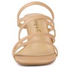 Allegra K Women's Square Toe Crisscross Strap Block Heels Slide Sandals - 2 of 4