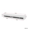 71"W Wall Mounted Floating TV Stand TV Console Entertainment Center Media Console with 20 Color LED and Charging Station, White/Black-ModernLuxe - 3 of 4