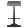 2pc Tarah Set Air Lift Adjustable Stool with Footrest & Faux Leather Seat - Winsome - 3 of 4