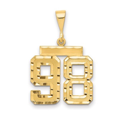 Black Bow Jewelry 14K Yellow Gold, Varsity Collection, Medium D/C Pendant Number 98