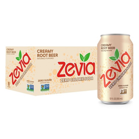 Zevia Creamy Root Beer Zero Calorie Soda - 8pk/12 fl oz Cans - image 1 of 4
