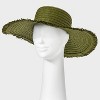 Paper Braid Wide Brim Floppy Hat with Fringe Details - Shade & Shore™ - 2 of 4