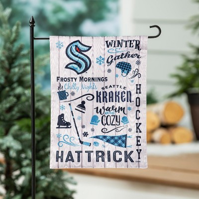 Evergreen Seattle Kraken Garden Flag 12 x 18 Inches Indoor Outdoor Decor