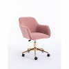 Lyngins Modern Teddy Wool Home Office Desk Chair,Small Swivel Task Chair for Office,Study,Vanity Room - 4 of 4