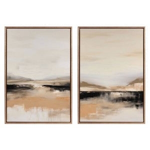 Kate & Laurel All Things Decor (Set of 2) 23"x33" Sylvie Beaded Peaceful I and II Framed Arts by Amy Lighthall - 1 of 4