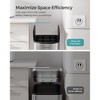 SONGMICS 13-Gal ( 50L ) Dual Kitchen Trash Can,Garbage Can with Wing Lids, Stainless Steel, Soft Close, Inner Buckets, with 15 Trash Bags - 3 of 4