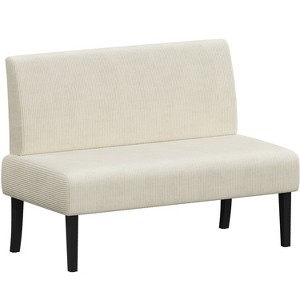 Yaheetech Armless Loveseat, Mini Sofa Seat made with Rubberwood Legs and USB Ports for Living Room - 1 of 4