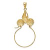 Black Bow Jewelry 14k Yellow Gold Sea Shell Charm Holder Pendant - 3 of 4