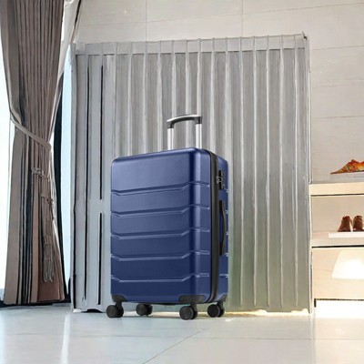Maggift Luggage, Expandable Carry-On Suitcase with Dual Spinner Wheels and TSA Lock, Hard Shell for Business, Vacation, Travel, Blue, 18"*12"*29.5"