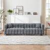 VYNXARIA Charming 102-Inch Pink Teddy Fleece Sofa for Living Room,Bedroom,or Apartment-Two Chic Throw Pillows & Sturdily Supported by Hardware Feet - 2 of 4