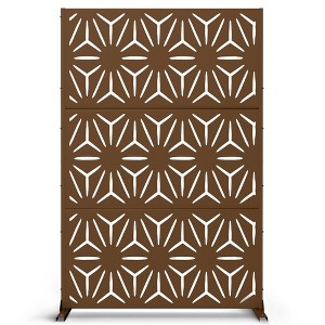 Dovelina Metal Outdoor Privacy Screen Freestanding Patio Decorative Screens - 1 of 4