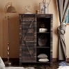 SinCiDo Farmhouse Modern 5 Drawer Tall Dresser w/Sliding Barn Door, Storage Organizer Dresser for Bedroom, Living Room & Kids Room - 2 of 4