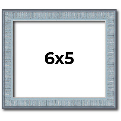 PosterPalooza | Photo Size Textured Blue Picture Frame - UV Acrylic, Foam Board Backing, Hanging Hardware
