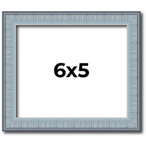 PosterPalooza | Photo Size Textured Blue Picture Frame - UV Acrylic, Foam Board Backing, Hanging Hardware - 1 of 4