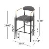 NicBex 30" Counter Height Bar Stools Set of 2,Stool Chair with Iron Legs,Barstools with Backrest,Counter Stools for Kitchen Island,Cafe - 2 of 4