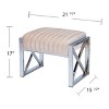 Ellison Velveteen Upholstered Ottoman - UP1126564 - Champagne - SEI - 4 of 4