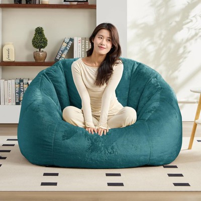 Mjkone Faux Fur Giant Bean Bag Chair