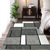 Machine Washable Area Rug Modern Geometric Low Pile Non Slip Non Shedding Indoor Carpet for Living Room Bedroom Office - 3 of 4