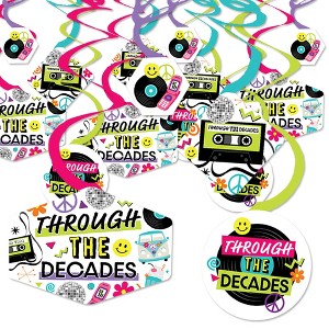Big Dot of Happiness Through the Decades - 50s, 60s, 70s, 80s, and 90s Party Hanging Decor - Party Decoration Swirls - Set of 40 - 1 of 4