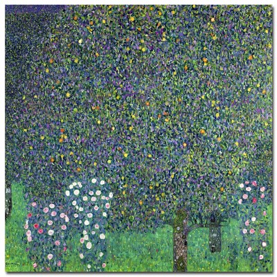 Trademark Fine Art-Gustav Klimt 'Roses Under the Trees, 1905' Canvas Art