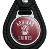 Aquinas College Saints Logo Black Leather Keychain - 3 of 4
