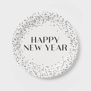 20ct New Year's Eve Confetti Dinner Plates - Spritz™ - 1 of 3