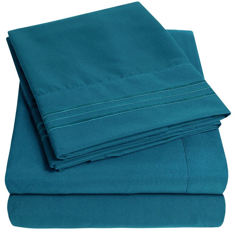 18"-24" Extra Deep Pocket, Double Brushed High End Microfiber Sheet Set by Sweet Home Collection™, 3 of 5