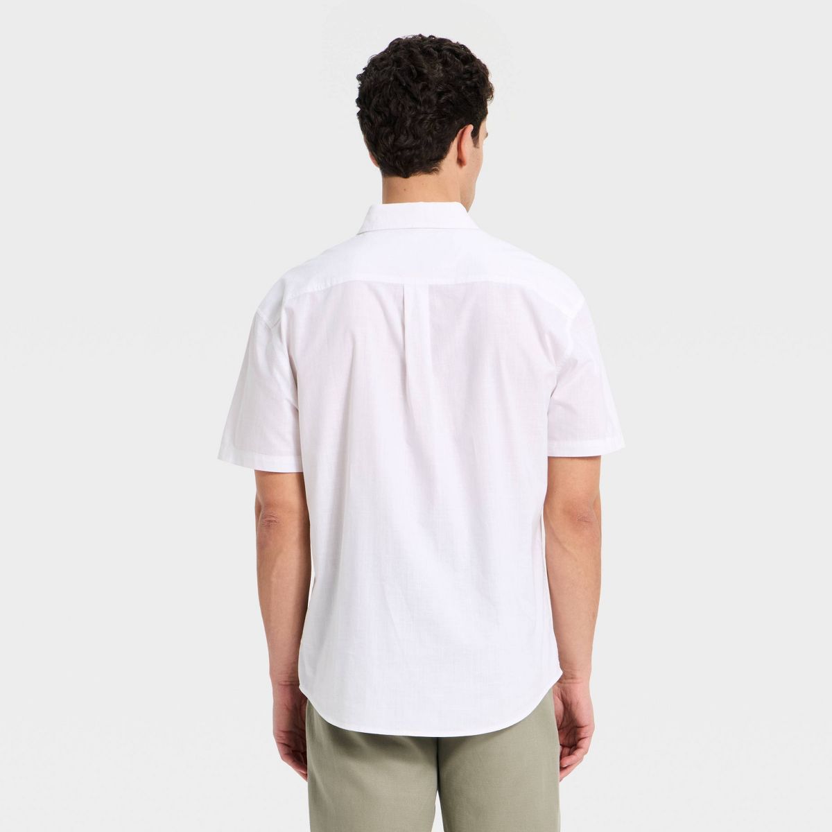 Men's Short Sleeve Slub Button-Down Shirt - Goodfellow & Co™ - thumbnail 5