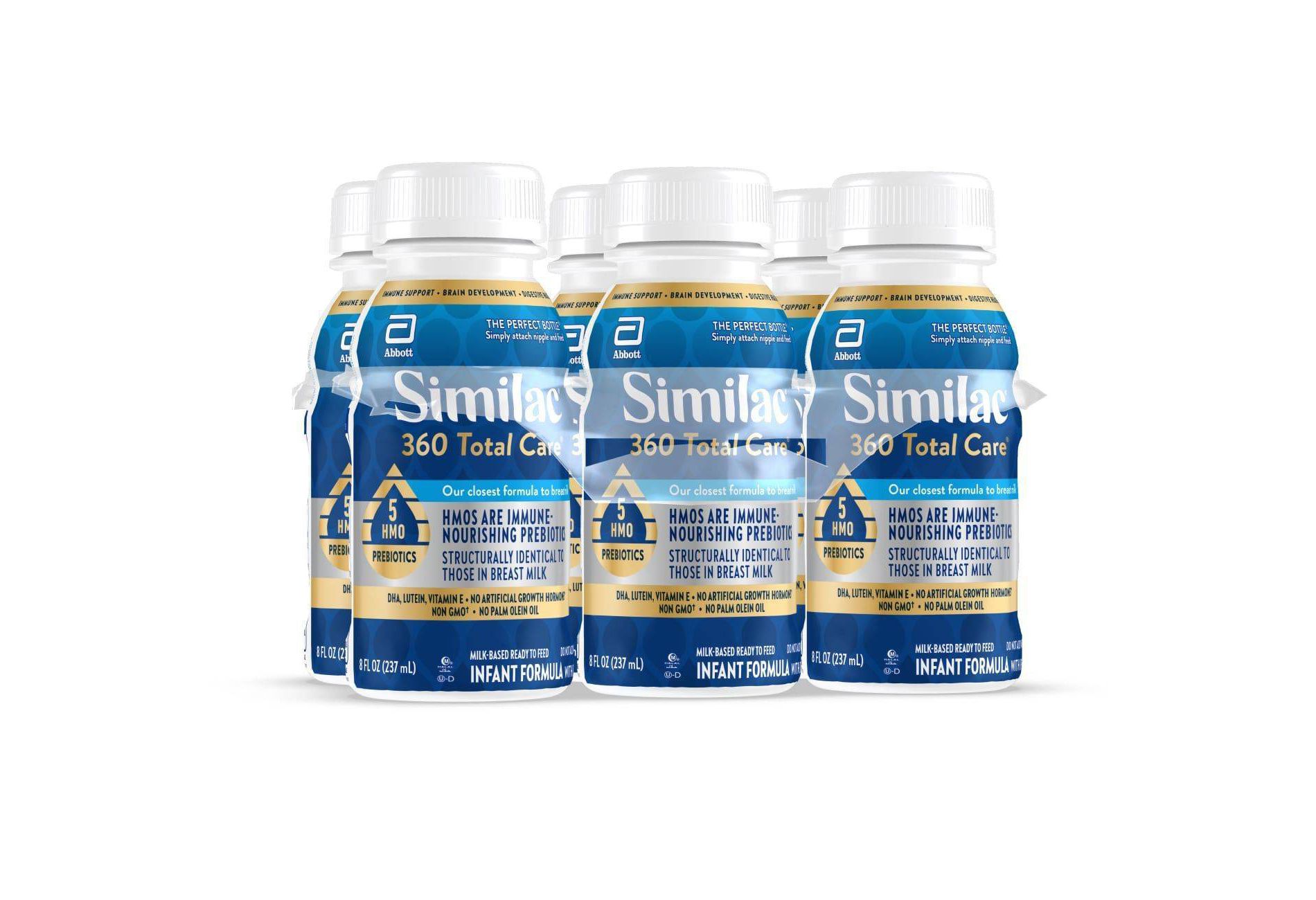 Similac 360 Total Care Non-GMO Ready to Feed Infant Formula Bottles - 8 fl oz Each/6ct