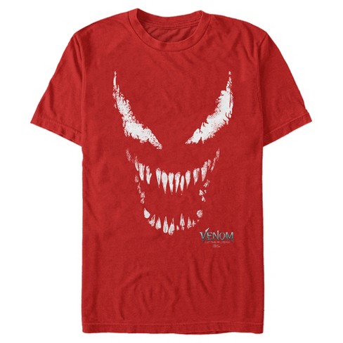Men's Marvel Venom: Let There Be Carnage Big White And Red Face T-shirt ...